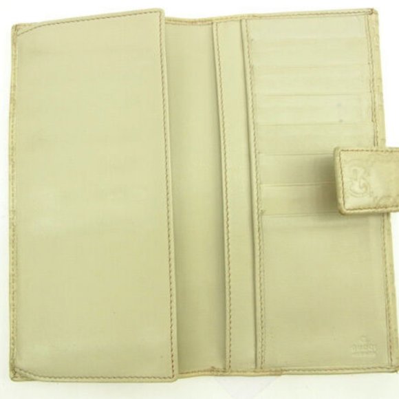 Gucci Wallet Purse Guccissima White Woman unisex Authentic Used - Picture 12 of 12
